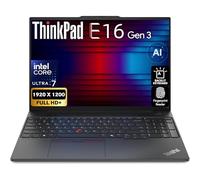 Lenovo ThinkPad E16 Gen 3, pantalla FHD+ de 16 pulgadas, Intel 16-Core Ultra 7-255H, 16GB RAM, 512GB SSD, huellas dactilares, teclado retroiluminado, WiFi 6E + BT, RJ-45, cámara web FHD, Win 11 Pro