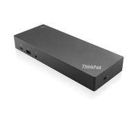 Lenovo ThinkPad Hybrid Dock USB-C con USB-A, Estación de acoplamiento, USB 3.2 Gen 2, 2 x HDMI, 2 x DisplayPort, Ethernet, 135W, Negro, Compatible con T, X, L, E series