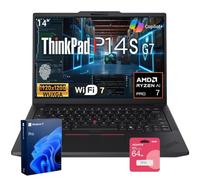Lenovo ThinkPad P14s AMD Ryzen AI 7 Pro 450 Business Laptop, 64GB + 4TB | 14 pulgadas FHD+ 1920 x 1200, lector de huellas dactilares, teclado retroiluminado, Ethernet, Wi-Fi 7, Thunderbolt 4