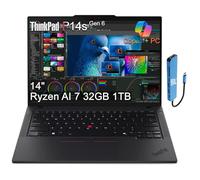 Lenovo ThinkPad P14s Gen 6 AI Mobile Workstation Laptop (35.6 cm FHD+, AMD Ryzen AI 9 HX PRO 370 (> Intel Ultra 9 285H), 32GB DDR5, 1TB SSD) Copilot+ PC, IST HUB, cámara web IR de 5MP, FP, Wi-Fi 7