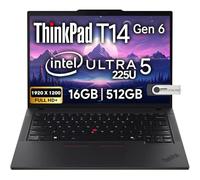 Lenovo ThinkPad T14 Gen 5 Business Laptop 35.6 cm FHD+ IPS, Intel Ultra 5 125U, 16GB DDR5 RAM, 512GB SSD, 5MP HD Webcam, huella dactilar, retroiluminado, Wi-Fi 6E, 2 Thunderbolt 4, AI PC, W11P, 3 años