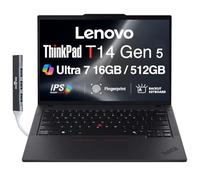 Lenovo ThinkPad T14 Gen 5 AI Powered Business Laptop de 14 pulgadas IPS FHD+ (Intel Core Ultra 7 155U (>i7-13700H), 16GB DDR5, 512GB SSD, Copilot, Backlit KB, FP, Win 11 Pro) con expansor de puerto