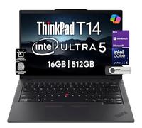 Lenovo ThinkPad T14 Gen 5 Business Laptop 35.6 cm FHD+ IPS, Intel Ultra 5 125U, 16GB DDR5 RAM, 512GB SSD, 5MP HD Webcam, huella dactilar, retroiluminado, Wi-Fi 6E, 2 Thunderbolt 4, AI PC, W11P, 3 años