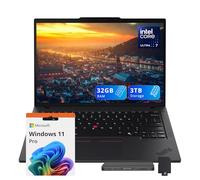 Lenovo ThinkPad T14 Gen 5 - Laptop con pantalla táctil WUXGA de 14 pulgadas, tecnología Intel Ultra 7 165U-vPro, 32 GB de RAM, almacenamiento de 3 TB (SSD de 2 TB + 1 TB de estación de acoplamiento