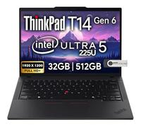 Lenovo ThinkPad T14 Gen 5 Business Laptop (14 pulgadas FHD+ IPS, Intel Ultra 5 125U, 32GB DDR5 RAM, 512GB SSD), cámara web HD de 5 MP, 2 Thunderbolt 4, Wi-Fi 6E AI PC, Win 11 Pro, 3 años de peso