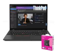 Lenovo ThinkPad T16 Gen 2 40.6 cm FHD+ Business Laptop, Intel 10-Core i5-1335U (Beat i7-1255U), 16GB DDR4 RAM, 512GB PCIe SSD, WiFi 6E, teclado retroiluminado, Windows 11 Pro, con paquete SSD externo