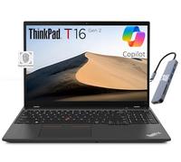 Lenovo ThinkPad T16 Gen 2 - Laptop empresarial (16 pulgadas FHD+ antirreflejos, 10 núcleos i7-1355U, 48 GB DDR5 RAM, 2 TB PCIe SSD), huella dactilar, cámara web de 1080p, Ethernet, tipo C, Wi-Fi 6E,