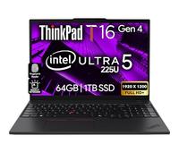 Lenovo ThinkPad T16 Gen 4 Business Laptop con pantalla FHD+ de 16 pulgadas, Intel Ultra 5-225U (Beats i7-1355U), 64GB DDR5 RAM, 1TB SSD, cámara web de 5 MB, huella dactilar, KB retroiluminado, WiFi 6E