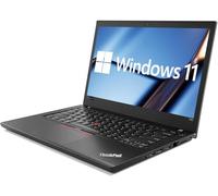 Lenovo ThinkPad T480 Ordenador portátil, 14" Ordenador portátil empresarial, Intel Core i5-8350u, 8 GB de RAM, 256 GB de SSD, tipo C, HDMI, Teclado QWERTY, Windows 11 Pro (Reformado)