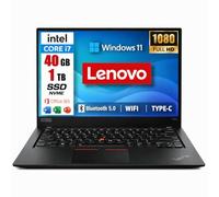 Lenovo ThinkPad T480s Windows 10 Pro Laptop - Intel Core i7-8550U, 12GB RAM, 256GB SSD, 35.6 cm IPS FHD (1920x1080) pantalla mate, lector de huellas dactilares, color negro