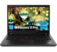 Lenovo ThinkPad T490 Ordenador portátil, 14" Ordenador portátil empresarial, Intel Core i5-8265u, 8 GB de RAM, 256 GB de SSD, tipo C, HDMI, Teclado QWERTY, Windows 11 Pro (Reformado)