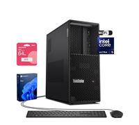 Lenovo ThinkStation P3 Tiny Workstation, Intel 20-Core i7-14700, 32GB DDR5, 1TB SSD, HDMI, DP, Wi-Fi 6, Windows 11 Pro, paquete con unidad flash USB Adata UC310 de 64 GB, PC para negocios y