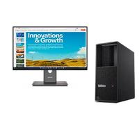Lenovo ThinkStation P3 TWR G2 U9 32G x2 + ThinkVision P24QD-40 23,8 QHD Docking Procesador Intel® Core Ultra 9 285K vPro® núcleos E de hasta 4,60 GHz núcleos P de hasta 5,50 GHz, Windows 11 Pro 64, 1 