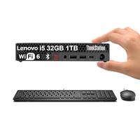 Lenovo ThinkStation P360 Tiny Workstation (Intel 12-Core i7-12700T, 32 GB DDR5 RAM, 1 TB SSD, NVIDIA T1000 8 GB GPU) Mini PC de sobremesa con teclado IST, mouse, 3 años de garantía, Win 11 Pro, 2024