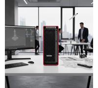 Lenovo ThinkStation P8 Procesador AMD Ryzen Threadripper PRO 9945WX 4,70 GHz hasta 5,40 GHz, Windows 11 Pro 64, 512 GB SSD M.2 2280 de rendimiento PCIe Gen4 TLC Opal - 30HHCTO1WWES1
