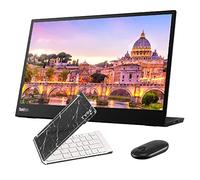 Lenovo ThinkVision M14 - Monitor de viaje portátil de 14 pulgadas, 1920 x 1080 años, IPS, 2 USB tipo C con teclado inalámbrico plegable Bluetooth de mármol negro y mouse inalámbrico Bluetooth M355 de