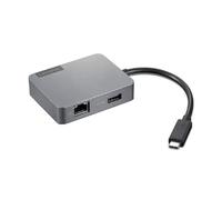 Lenovo USB-C Hub de Viaje Gen 2 - Adaptador Multipuerto 4 en 1 (HDMI, VGA, USB 3.1, RJ45) - Compatible con USB Tipo-C