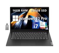 Lenovo V14 G3 14″ FHD Business Laptop, 12ª generación Intel Core i7-1255U, 16GB DDR4 RAM, 512GB PCIe SSD, Intel Iris Xe Graphics, cámara Web HD, Wi-Fi 6, Bluetooth, Win 11 Pro, Negro, Tarjeta USB