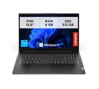 Lenovo V15 G5 IRL - Ordenador portátil profesional de 15,6 pulgadas Full HD con procesador Intel Core i3 de 13ª Gen, memoria RAM DDR5 de 8 GB, SSD de 512 GB rápido, sistema operativo Windows 11 Pro