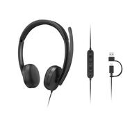 Lenovo - VoIP Headset 5000 Auriculares Alámbrico Diadema Oficina/Centro de llamadas USB Tipo C Negro
