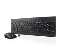 Lenovo Wireless Keyboard Mouse Combo - USB Wireless RF USB Wireless RF Óptico - 1200 dpi - 3 botones - Interruptor de encendido/apagado teclas calientes - Simétrico - AA - Compatible con portátil, computadora de escritorio, todo en uno