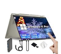 Lenovo Yoga 7 2 en 1 WUXGA Laptop con pantalla táctil de 16 pulgadas, AMD Ryzen AI 5 340, LPDDR5X de 16 GB, almacenamiento de 1.5 TB (SSD PCIe de 512 GB y acoplamiento de 1 TB), teclado retroiluminado