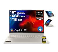 Lenovo Yoga 7 Laptop 2 en 1 de 16 pulgadas WUXGA IPS Touch (brillante antihuellas) AMD de 8 núcleos Ryzen AI 7 350 (hasta 50 tapas de IA) 16 GB de RAM 1 TB SSD para Creator Business Professional Win11