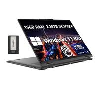 Lenovo Yoga 7i 2 en 1 40.6 cm 2K Laptop con pantalla táctil, Intel Ultra 5 125U, 16GB LPDDR5X, 2.28TB de almacenamiento (2TB SSD + 288GB Docking Station Set), teclado retroiluminado, lector de huellas
