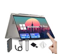 Lenovo Yoga 7i 2 en 1 40.6 cm 2K Laptop con pantalla táctil, Intel Ultra 5 125U, 16GB LPDDR5X, 2.28TB de almacenamiento (2TB SSD + 288GB Docking Station Set), teclado retroiluminado, lector de huellas