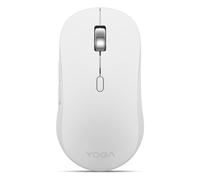 Lenovo Yoga - Ratón Silencioso Bluetooth (Inalámbrico, Ergonómico, Ambidiestro, Sensor Óptico IR LED, 6 Botones, Rueda Desplazamiento, Conectividad Simultánea, x1 Batería AA) - Seashell