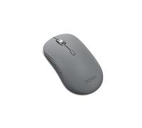Lenovo Yoga - Ratón Silencioso Bluetooth (Inalámbrico, Ergonómico, Ambidiestro, Sensor Óptico IR LED, 6 Botones, Rueda Desplazamiento, Conectividad Simultánea, x1 Batería AA) - Gris Luna