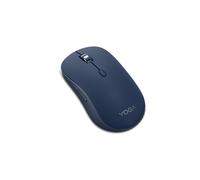 Lenovo Yoga - Ratón Silencioso Bluetooth (Inalámbrico, Ergonómico, Ambidiestro, Sensor Óptico IR LED, 6 Botones, Rueda Desplazamiento, Conectividad Simultánea, x1 Batería AA) - Azul Cósmico