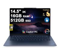 Lenovo Yoga Slim 7 Laptop de 14.5 pulgadas 3K OLED Touch (100% DCI-P3 1000nits HDR Peak) Qualcomm 12-core Snapdragon X Elite (hasta 45 TOPS) 16GB RAM 512GB SSD para trabajo de diseño de negocios Win11