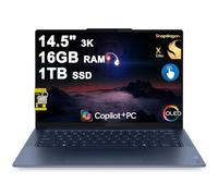 Lenovo Yoga Slim 7 Laptop de 14.5 pulgadas 3K OLED Touch (100% DCI-P3 1000nits HDR Peak) Qualcomm 12-core Snapdragon X Elite (hasta 45 Tops) 16GB RAM 1TB SSD para trabajo de diseño de negocios Win11