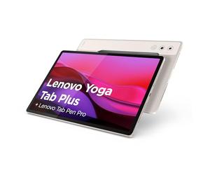 Lenovo Yoga Tab Plus Tablet | Pantalla 3K de 12,7 Pulgadas | Qualcomm Snapdragon 8 Gen 3 | 16 GB de RAM | 256 GB eMMC | Android 15 | Seashell Tab Pen Pro