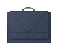 Lenovo Yoga Tote Funda para portátil con Pantalla de 40,6 cm, Organizador con múltiples Compartimentos con Soporte Plegable, Funda Protectora Ligera de poliéster y Microfibra, Azul Espacial