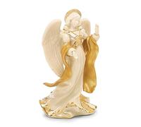 Lenox 863067 First Blessing Nativity Peace Angel Figurita, Marfil, Oro