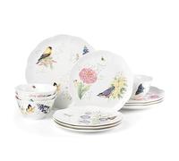 Lenox 883319 Butterfly Meadow Flutter - Juego de vajilla de 12 piezas, multicolor