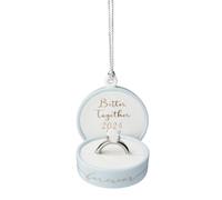 Lenox 895775 2024 Together Forever Ring Box Ornament, Navidad