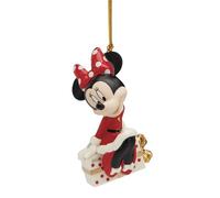 Lenox 895792 2024 - Adorno de Minnie Mouse Sentado en un Regalo