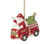 Lenox 896453 - Adorno de Papá Noel en camión de Bomberos