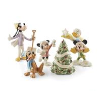Lenox 897079 Disney Winter Fun - Juego de Figuras de 5 Piezas, decoración navideña y navideña