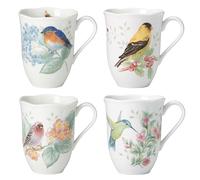Lenox Butterfly Meadow Flutter - Juego de 4 tazas de porcelana, multicolor