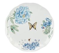 Lenox Butterfly Meadow - Plato llano, diseño de mariposas, color azul, Porcelana china, azul, 1.7 LB