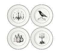 Lenox Juego de platos de postre vintage de Halloween de 4 piezas, 3.5 libras