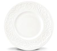 Lenox Opal Innocence - Platos de postre tallados de 7-1/4 pulgadas, juego de 4, color blanco