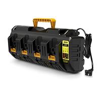 Lenoya DCB104 - Cargador de batería de repuesto para estación de carga de batería Dewalt 12V/20V Max DCB104 (negro)