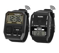 Lenporl Reloj parlante, 2 unidades, relojes habladores en inglés para ciegos, reloj de pulsera transparente para hablar con voz femenina, relojes atómicos autoajustables para niños y adultos con