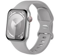 Lenrao Compatible con correas de Apple Watch para hombre de 1.73 pulgadas, 1.77 pulgadas, 1.65 pulgadas, 1.99 pulgadas, correas deportivas de silicona gris, impermeables, ajustables, para iWatch