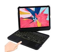 LENRICH Funda de teclado para iPad mini 7 A17 Pro 2024 y Mini 6 2021, teclado funcional retroiluminado para iPad mini de 6ª/7ª generación de 8.3 pulgadas, luz delgada